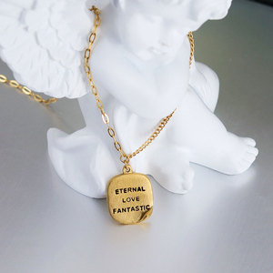 Custom 316L Stainless Steel 14k 18k Gold Plated Fashion Jewelry Pendant Necklace for Women wholesale - Product Image 5
