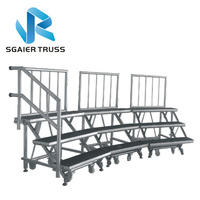 Scène de chœur portable pliable en aluminium pour les performances scolaires et ecclésiales