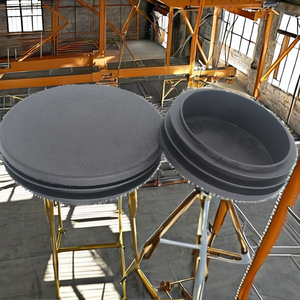 Bouchon d'extrémité de <span class=keywords><strong>tube</strong></span> en plastique PE moulé rond noir Newgo, modèle 01047 - Product Image 2