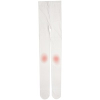 Bas montants blancs style mignon pour femme, en laine/nylon, transparents, invisibles, résistants à la déchirure, avec pied.