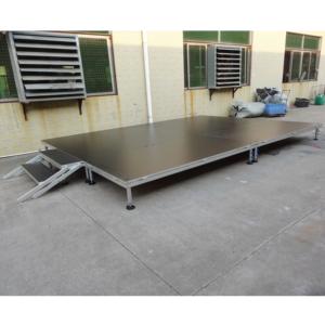 Scène télescopique portable en aluminium pour extérieur avec surface antidérapante pour événements et cérémonies hôtelières, montage facile - Product Image 4
