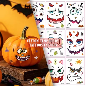 Pegatinas <span class=keywords><strong>de</strong></span> tatuajes temporales creativas <span class=keywords><strong>de</strong></span> <span class=keywords><strong>Halloween</strong></span> con diseño <span class=keywords><strong>de</strong></span> <span class=keywords><strong>cara</strong></span> <span class=keywords><strong>de</strong></span> <span class=keywords><strong>calabaza</strong></span> mate para el Día <span class=keywords><strong>de</strong></span> los Muertos, <span class=keywords><strong>cara</strong></span> <span class=keywords><strong>de</strong></span> fantasma - Product Image 4