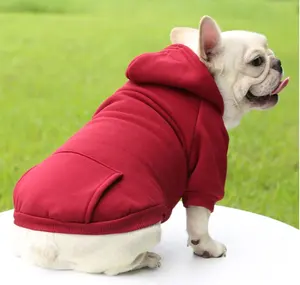 Großhandel günstiger Preis individuelles Logo mehrfarbig weiches Fleece warmes Haustier individueller Hoodie blanko Hundekleidung