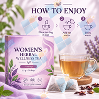 Sachets de thé bien-être aux herbes pour femmes 2,5g x 30 Mélange botanique Formule personnalisée OEM ODM Marque privée Fournisseur en gros d'usine de thé