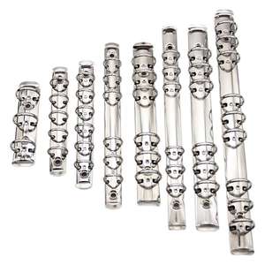 A5/A6サイズ メタルリングバインダー 6穴 ファイルクリップ付き 工場直販 画鋲式製本プレート 金属アクセサリー - Product Image 1