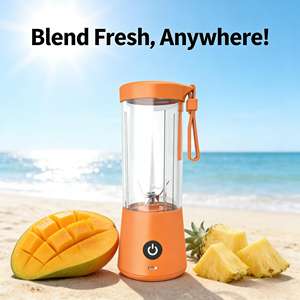 Portable 400ml 150W Mini Blender Low Noise with Chopper Ice Crusher USB Battery Powered BPA Free for Car & Home Use - Product Image 4