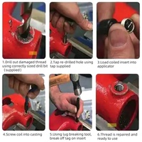 Vente de répertoire d'usine 131 pièces Kit d'outils de réparation de filetage par Kit d'outils de réparation de voiture
