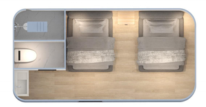 Modula Mobile Prefab House Almacén de acero expandible con cápsula de 2 dormitorios Hotel Sleep Space Capsule Pod - Product Image 2