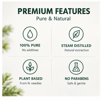 Huile essentielle de sapin argenté naturel ; Soulage la congestion nasale et rafraîchit l'esprit ; Convient pour l'aromathérapie et les diffuseurs.