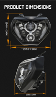 Morsun Pour Yamaha MT 09 FZ 09 MT09 FZ09 2014-2016 Moto LED assemblée Phare pour Yamaha MT07 2018 2019