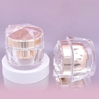 Envase de Acrílico de Doble Pared de Alta Calidad, Color Dorado, 50g, para Lociones, Sueros y Aceites para el Cuidado de la Piel, Botella Airless para Crema Facial y Mascarilla Facial