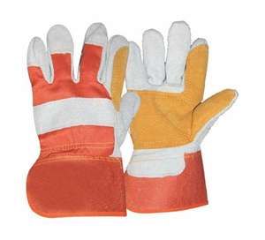 Guantes de soldadura de cuero de vaca Reforzados Resistentes a impactos y al calor EN407 Guantes de cuero antichispas - Product Image 6