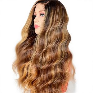 Peluca Frontal Premium de Cabello Humano Europeo Virgen con Balayage y Reflejos, HD Transparente para 250% de Densidad, 24 Pulgadas, con Parches y Orejeras - Product Image 1