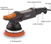 Polisseuse orbitale DA 15 mm, 900 W, professionnelle, 5 pouces (125 mm), 6 vitesses avec déclencheur à verrouillage pour le detailing automobile
