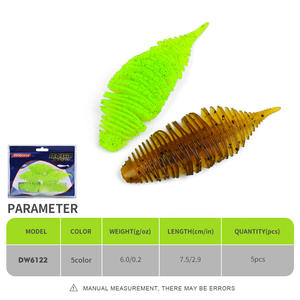 Esca morbida a filo galleggiante con ago piccolo coda esca morbida verme da pesca con radice di pesca esca simile a un verme pesce mandarino carpa finta - Product Image 3