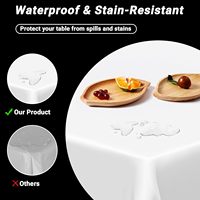 4 paquets de nappes jetables blanches, robustes, nettoyage sans effort pour les fêtes, les anniversaires, etc.