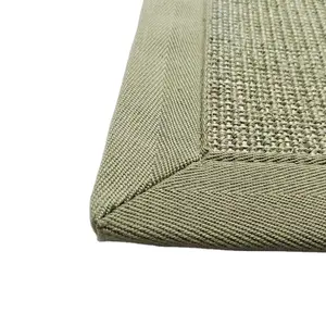 Kustom Pabrik Karpet serat sisal 100% pendukung lateks karpet sisal tahan api alami impor