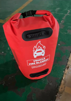 Équipements de lutte contre l'incendie, couverture anti-feu pour véhicule électrique à batterie au lithium ignifuge 6m x 8m avec sac de rangement en PVC