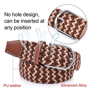 Cinturón de Lona Elástico para Hombre con Hebilla de Aleación, Novedoso, Casual, Sin Agujeros, Versátil, Juvenil, de Moda y Gran Venta - Product Image 2