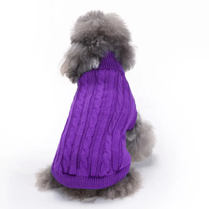 Vintage Christmas Warm Soft Winter Pet Hand Made <strong>Dog</strong> <strong>Jumper</strong> Crochet <strong>Pattern</strong> <strong>Free</strong> Red <strong>Dog</strong> Clothes Pet Accessories - Product Image 4