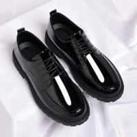 Nouvelles Chaussures en Cuir pour Hommes Transfrontalières, Rehaussantes, Antidérapantes, Décontractées et Habillées, pour Mariage, Imperméables, Souples et Amortissantes en PU