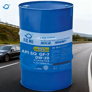 שמן מנוע סינתטי מלא LAND WHALE API SQ GF-7 0W-20 GTL |   חבית פלסטיק 200 ליטר |   חיי מדף של 5 שנים - Product Image 3