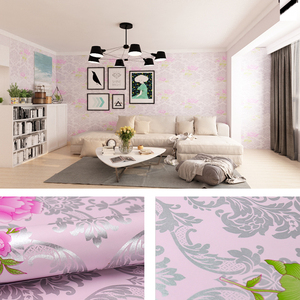 Nuova Carta da Parati Autoadesiva Impermeabile Coreana, Murale in PVC con Fiori e Uccelli, Personalizzabile 3D per Casa e <span class=keywords><strong>Palestra</strong></span> - Product Image 4