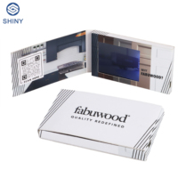 Carte de vœux vidéo miniature avec écran LCD de 2,4 pouces, thème animal/fée/musique/papier croisé, pour le marketing, les cadeaux, les anniversaires, les entreprises