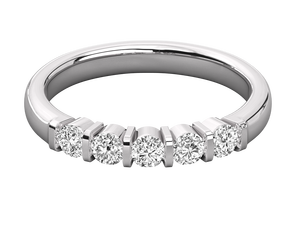 Anillo de Eternidad Personalizado, Joyería de Boda, Oro de 14K, Diamante de Laboratorio HPHT, Anillo de Compromiso, Anillo de Bodas para Mujer - Product Image 5