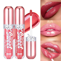 BAOLISHI Nouveau brillant à lèvres pailleté imperméable, rouge à lèvres longue durée avec surface miroir liquide hydratante, brillant à lèvres maquillage