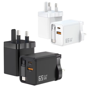 <span class=keywords><strong>Cargador</strong></span> GaN Compacto de Viaje de 65W PD PPS con Cable Retráctil para Viajes, Hogar y Oficina - Product Image 1