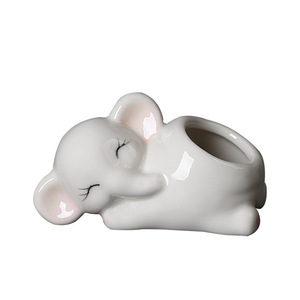 Mini pot de <span class=keywords><strong>cactus</strong></span> et de plantes succulentes au design d'animaux de dessin animé, décoration de bureau XN00403 - Product Image 5