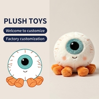 Peluche personnalisée en forme d'œil mignon, jouet en peluche fantaisie, peluches originales et étranges pour cadeaux de fêtes et décorations de fête
