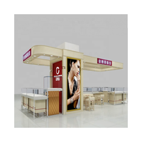 Cosmétique Led Verrouillable Aluminium Circulaire Bois Optique Cabinet Vitrine Bijoux Comptoir Stands Tiroirs LED Bande Lumineuse