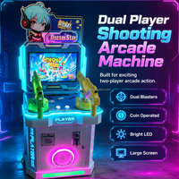 Machine de jeu de tir à deux joueurs attrayante avec deux pistolets pour enfants de 6 ans et plus, avec éclairage LED vibrant, jeu de tir d'arcade