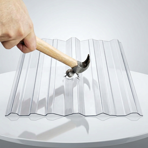 แผ่น<span class=keywords><strong>หลังคา</strong></span>โพ<span class=keywords><strong>ล</strong></span>ีคาร์บอเนต<span class=keywords><strong>แบบ</strong></span>ลูกฟูกสำหรับก<span class=keywords><strong>ล</strong></span>างแจ้ง ป้องกันรังสียูวี <span class=keywords><strong>ทั</strong></span>นสมัย ใช้แทน<span class=keywords><strong>หลังคา</strong></span>โลหะ - Product Image 1