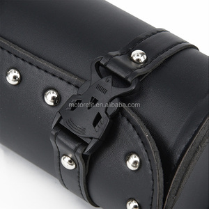 Sac à outils universel <span class=keywords><strong>de</strong></span> <span class=keywords><strong>moto</strong></span> en <span class=keywords><strong>cuir</strong></span> synthétique, <span class=keywords><strong>sacoche</strong></span> à fourchette ronde noire pour Harley <span class=keywords><strong>moto</strong></span> <span class=keywords><strong>de</strong></span> course, motocyclette, - Product Image 3