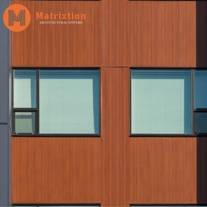 Gỗ Hạt nhôm tấm Tường Gỗ nhìn bên ngoài Ốp siding bảng cho nhà mặt tiền trang trí - Product Image 1