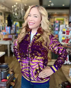 Sequin Sequins Mommy Me Mardi Gras Sequin Jacket Sparkle Sequins Coats