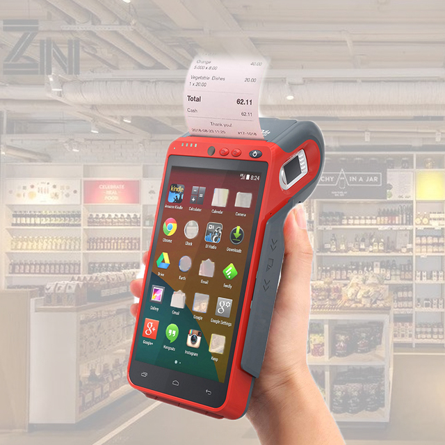 4G WIFI 5inch Touch Screen POS Terminal Android Handheld POS System with Printer HCC-Z100