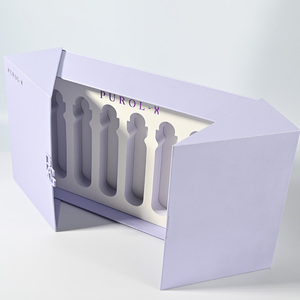 Chết cắt Eva chèn giấy trắng chai mỹ phẩm bao bì các tông Bộ sưu tập hộp hình dạng cuốn sách dập nổi cho chai nước hoa - Product Image 3