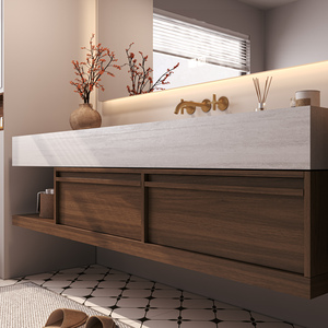 Armadietto da <span class=keywords><strong>Bagno</strong></span> in Legno a Parete con Lavabo Integrato, Bestseller - Product Image 3