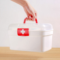 Boîte de premiers soins transparente et étanche, boîte de rangement de premiers soins avec serrure, boîte de rangement de médicaments ménagers
