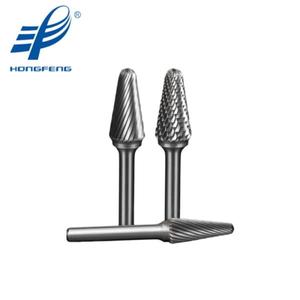 Fraise rotative conique à tête ronde de type L, simple ou double coupe, pour le meulage, le débavurage et la découpe - Product Image 5