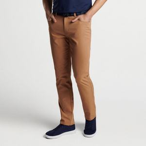 Pantalones de golf de algodón cómodos, elásticos, de corte ajustado, estilo chino, clásicos, retro, de moda, con detalles en neón, de forro polar, frescos y a la moda. - Product Image 6