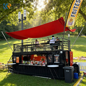 Camión de Comida de Dos Pisos con Escalera, Contenedor Móvil, Cafetería, Bar, Tienda de Comida Callejera Modular Personalizada para Exteriores - Product Image 1