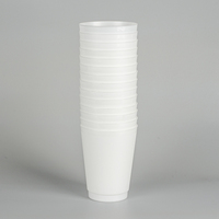 Gobelets de stade personnalisés blancs de 12 oz (300 ml) en PLA jetable, modernes et réutilisables pour eau, jus, bière, vin, thé, café, glace