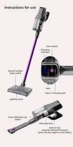 Aspirateur sans fil silencieux à <span class=keywords><strong>batterie</strong></span>, aspirateur portatif multifonctionnel pour la maison - Product Image 3