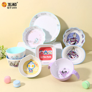 Wuhe Kids Tableware Set Cartoon Design Bpa Free Food Grade Dishware For Children Mealtime Use - Product Image 3