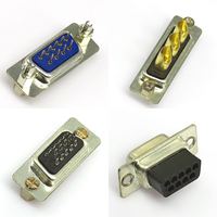 Prise VGA 90 degrés 9 tête mâle D SUB 9 broches connecteur série DB9